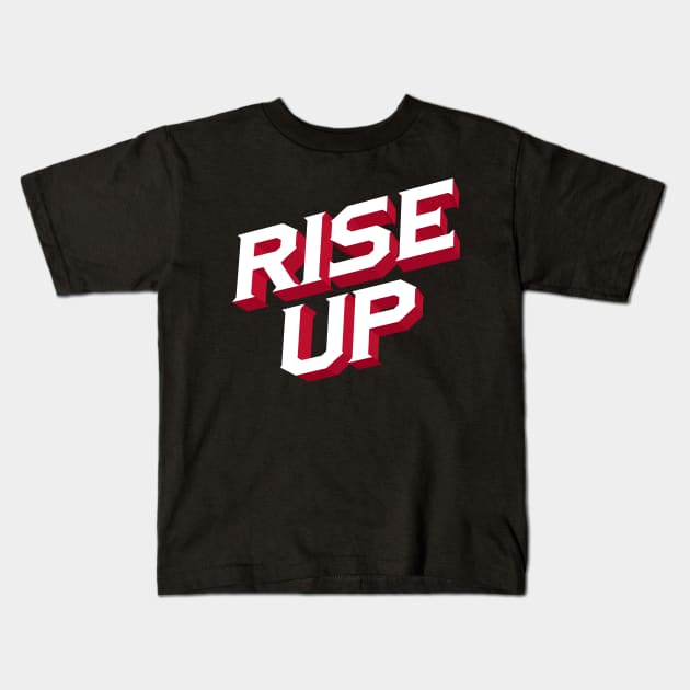 Atlanta Falcons Rise Up Design Kids T-Shirt by stayfrostybro